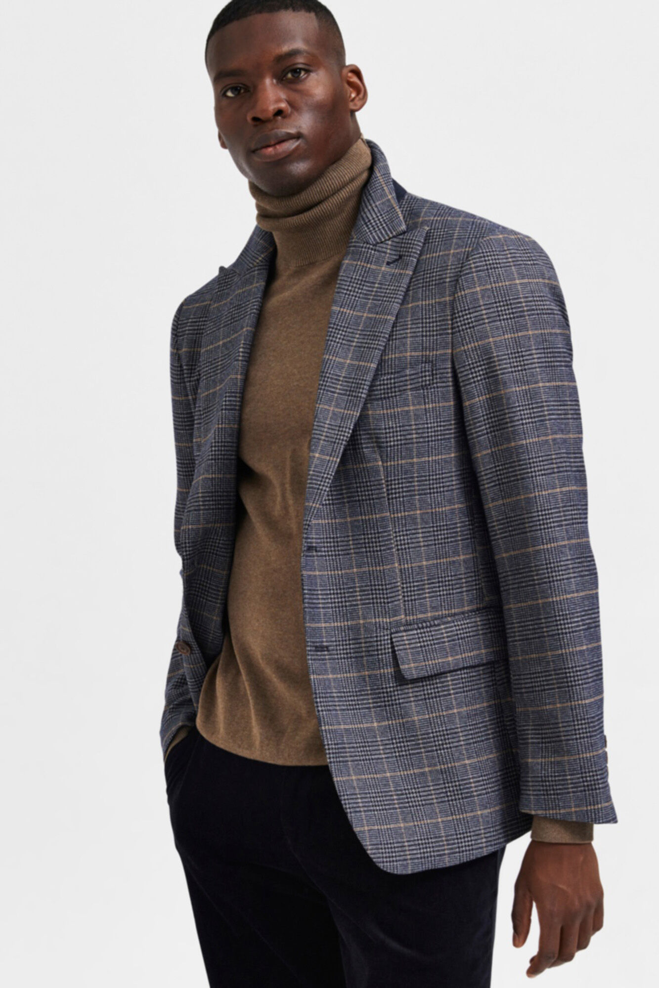 Selected Americana Slim cuadros Azul