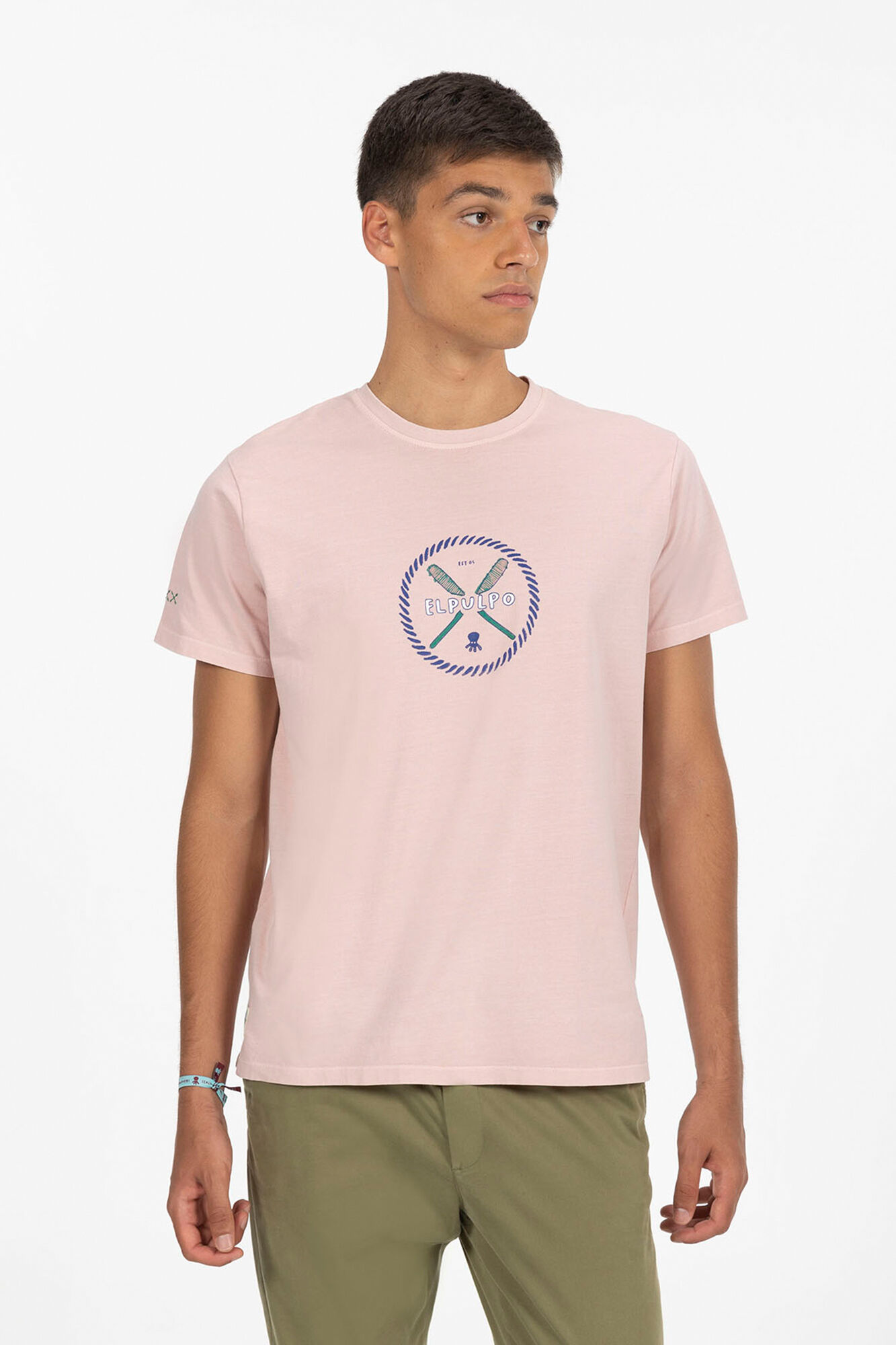 elPulpo Camiseta estampado relieve remos EP Rosa