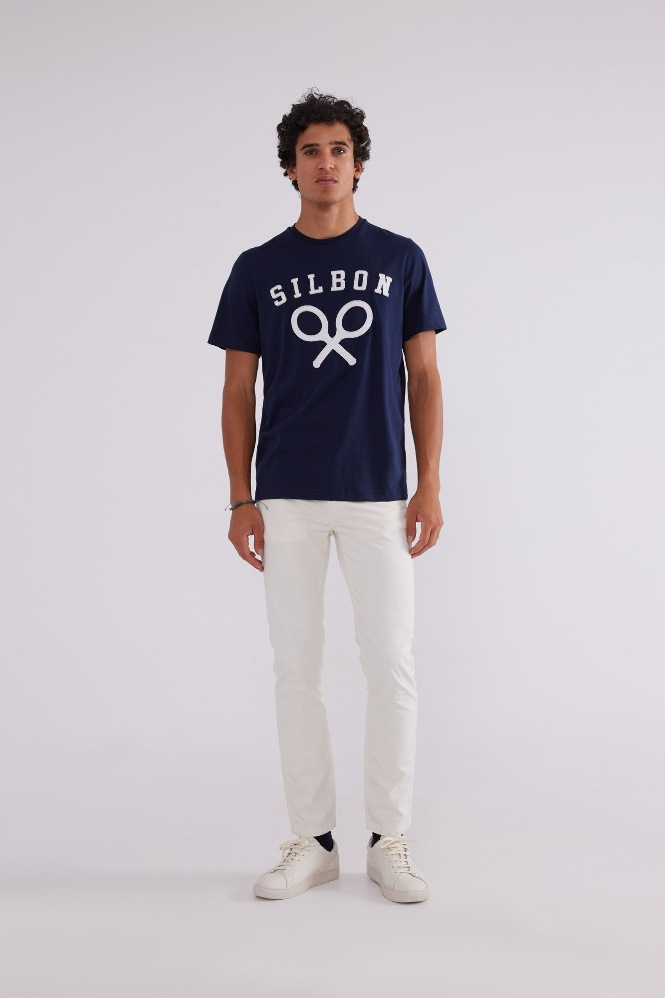 Silbon Camiseta raquetas corporativas azul Azul