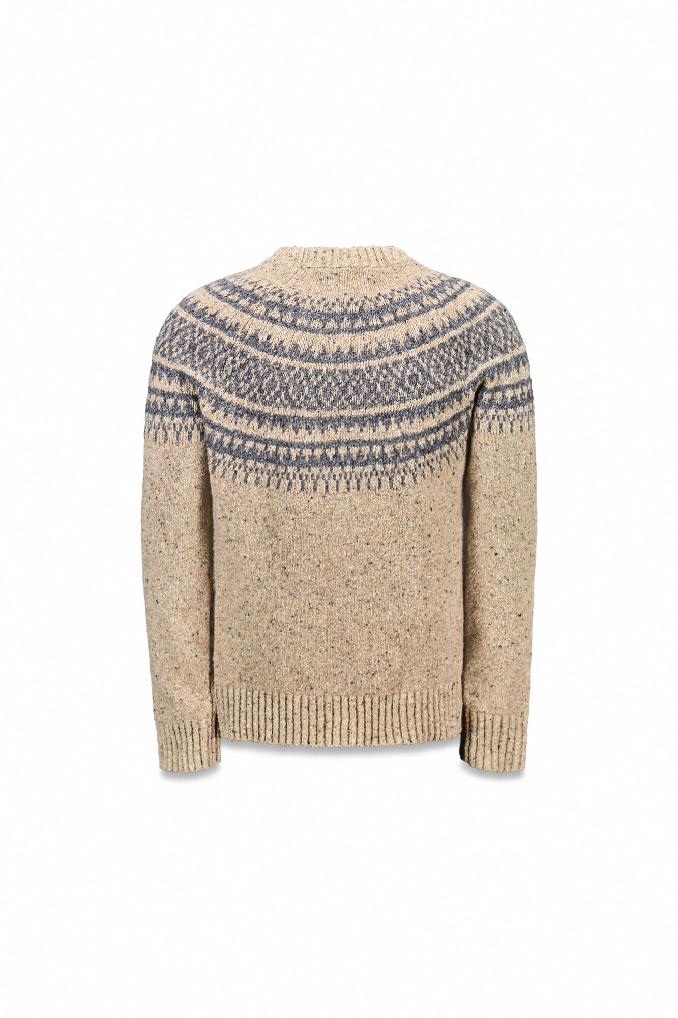 OOTO Camisola de Natal jacquard gola caixa Tostado