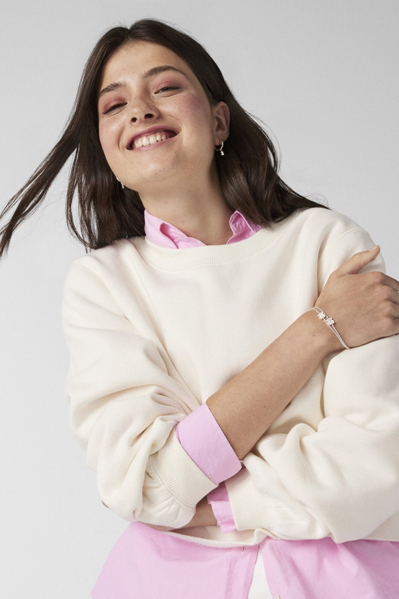 Tous Silver and nacre bracelet Grey