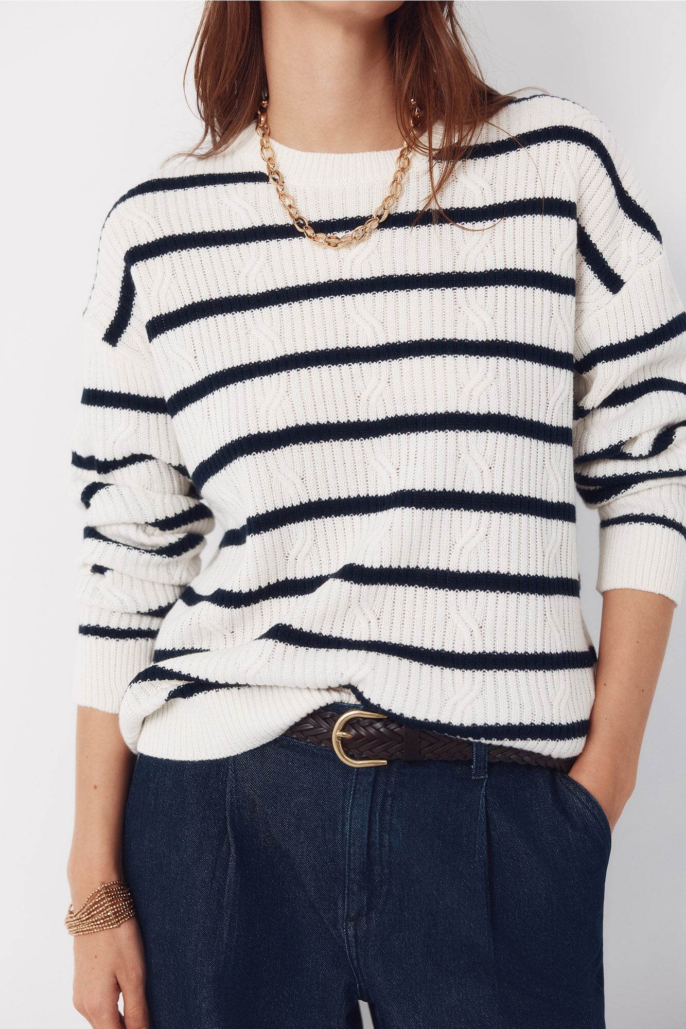 Cortefiel Jersey tacto suave Estampado blanco