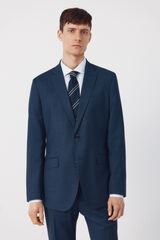 Cortefiel Coolmax bird's eye jacket Blue