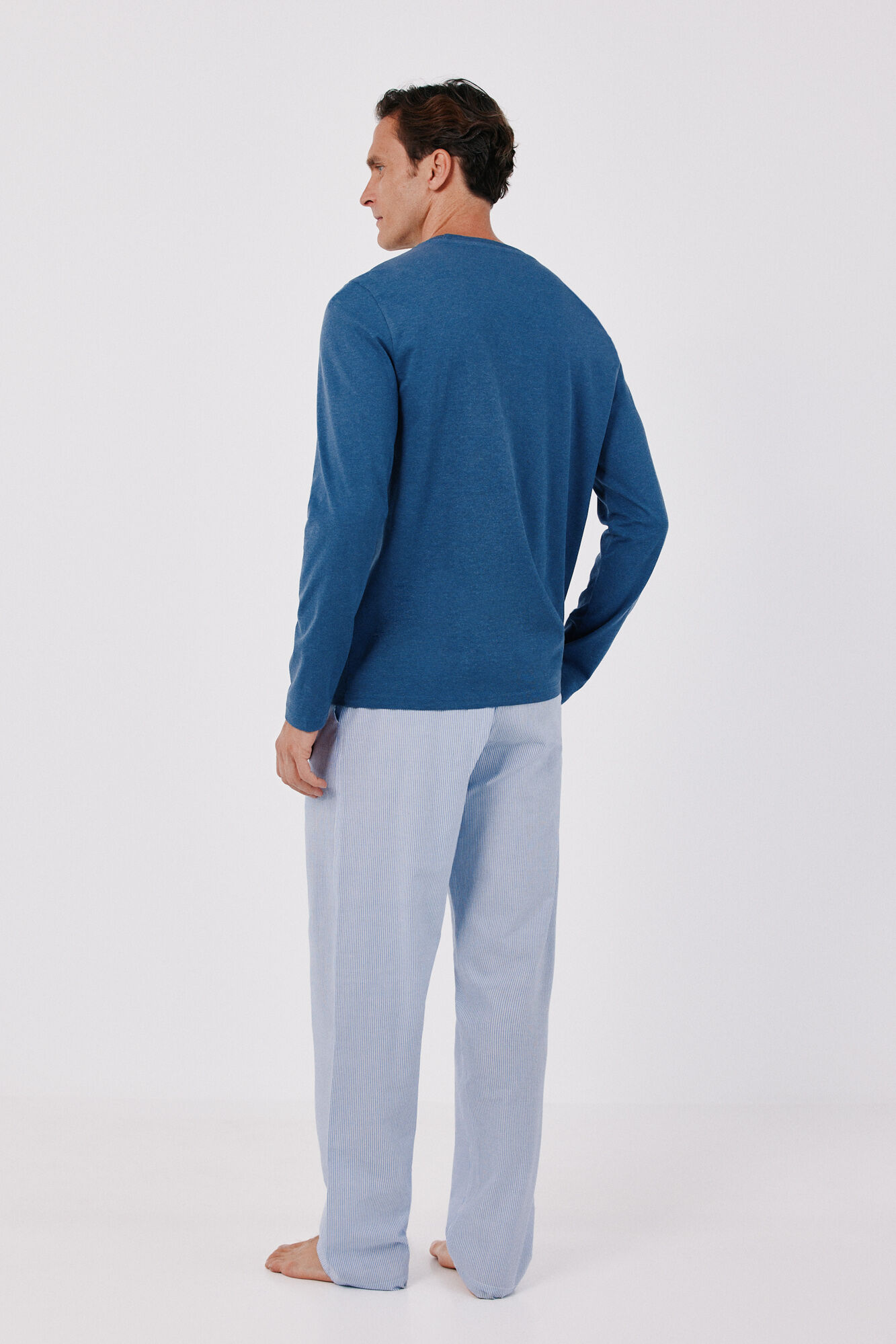 Cortefiel Jersey-knit and fabric pyjamas set