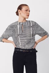Cortefiel Printed top Printed white