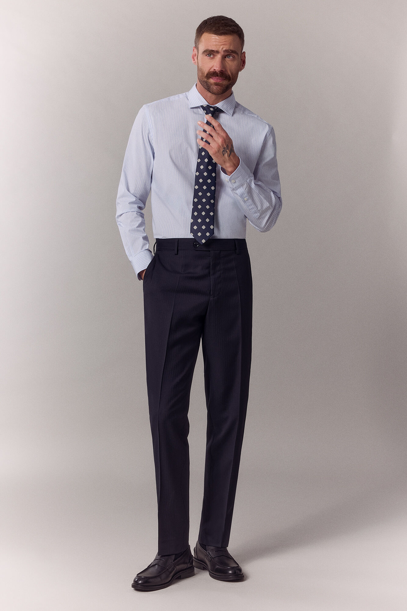 OOTO Camisa rayas popel&iacute;n manga larga