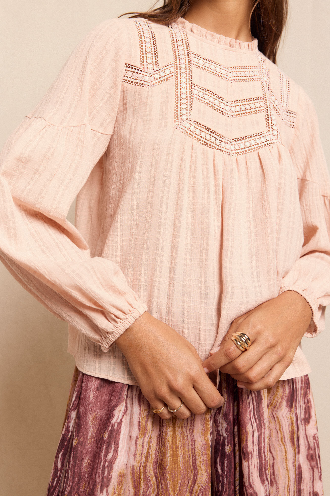 Slowlove Lace blouse Pink