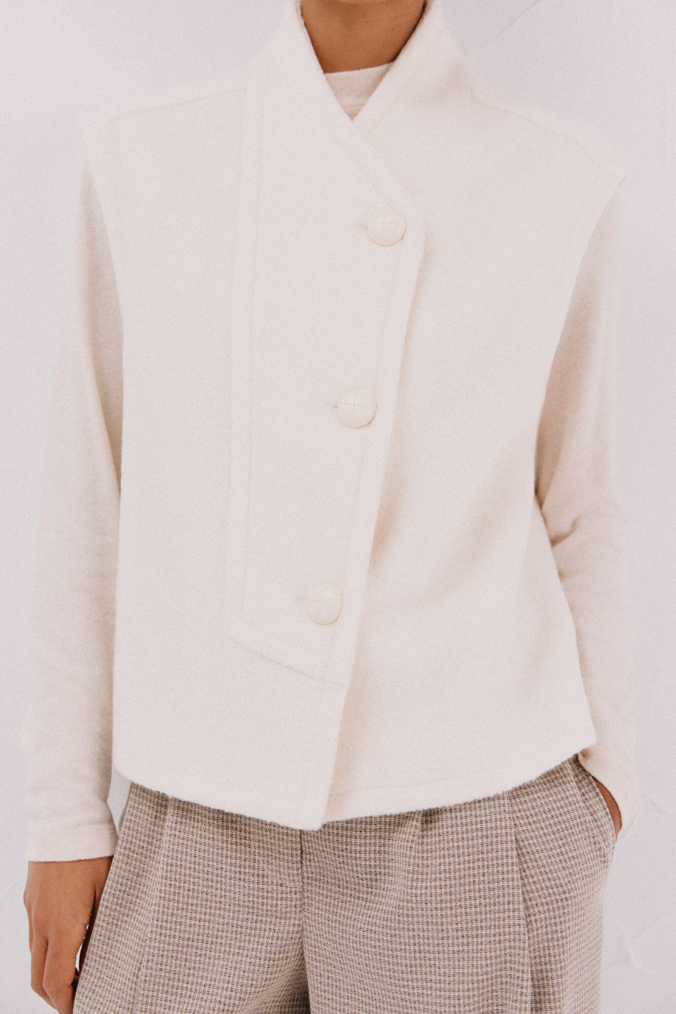 Cortefiel Oversized women's vest Ivory