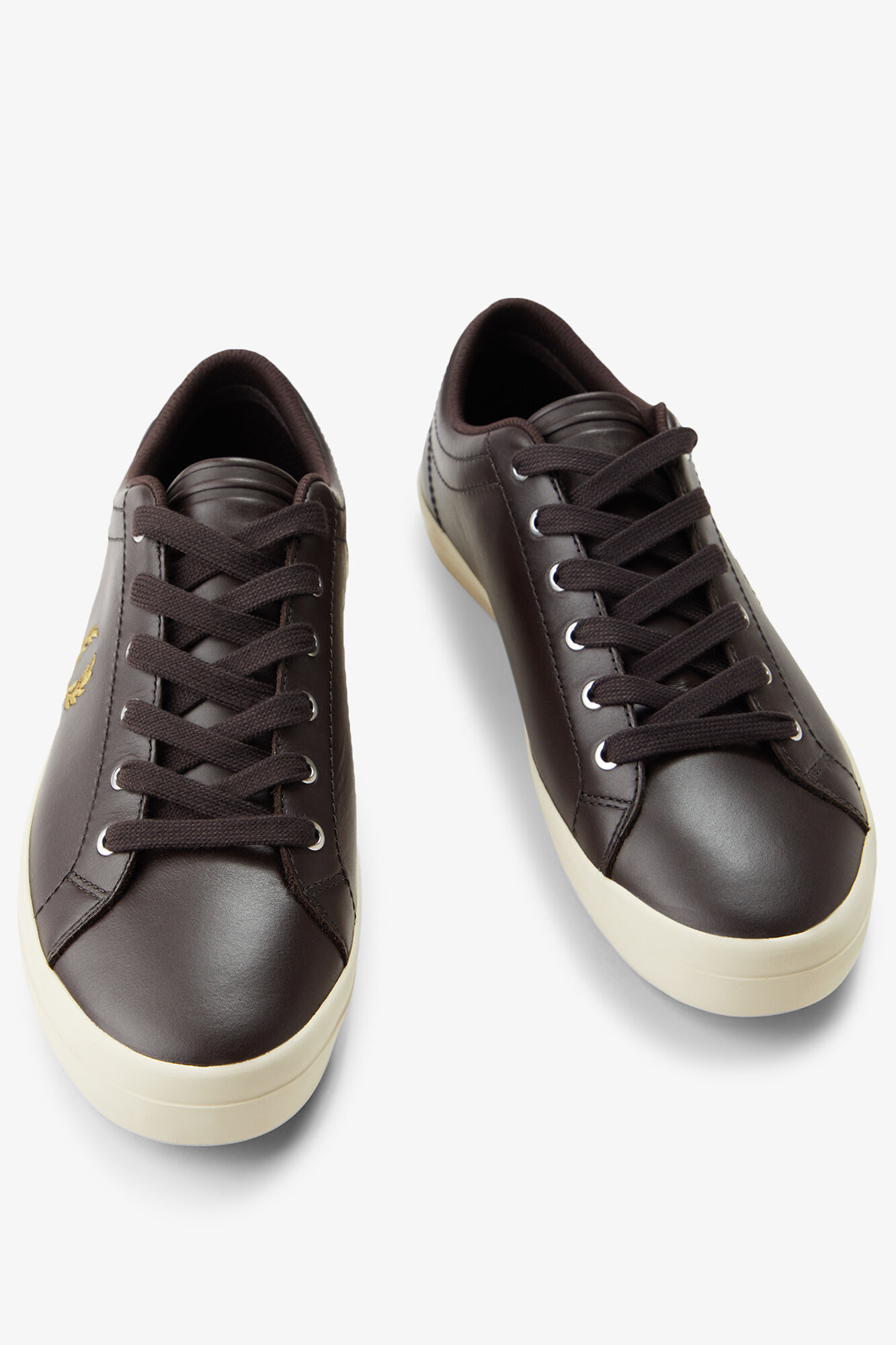 Fred Perry Sapatilha Baseline em pele Castanho