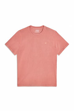 Cortefiel Essential T-shirt with embroidered OOTO plane Coral