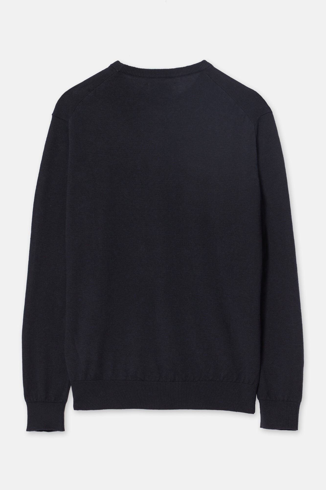 Silbon Plain dark blue crew neck jumper Blue