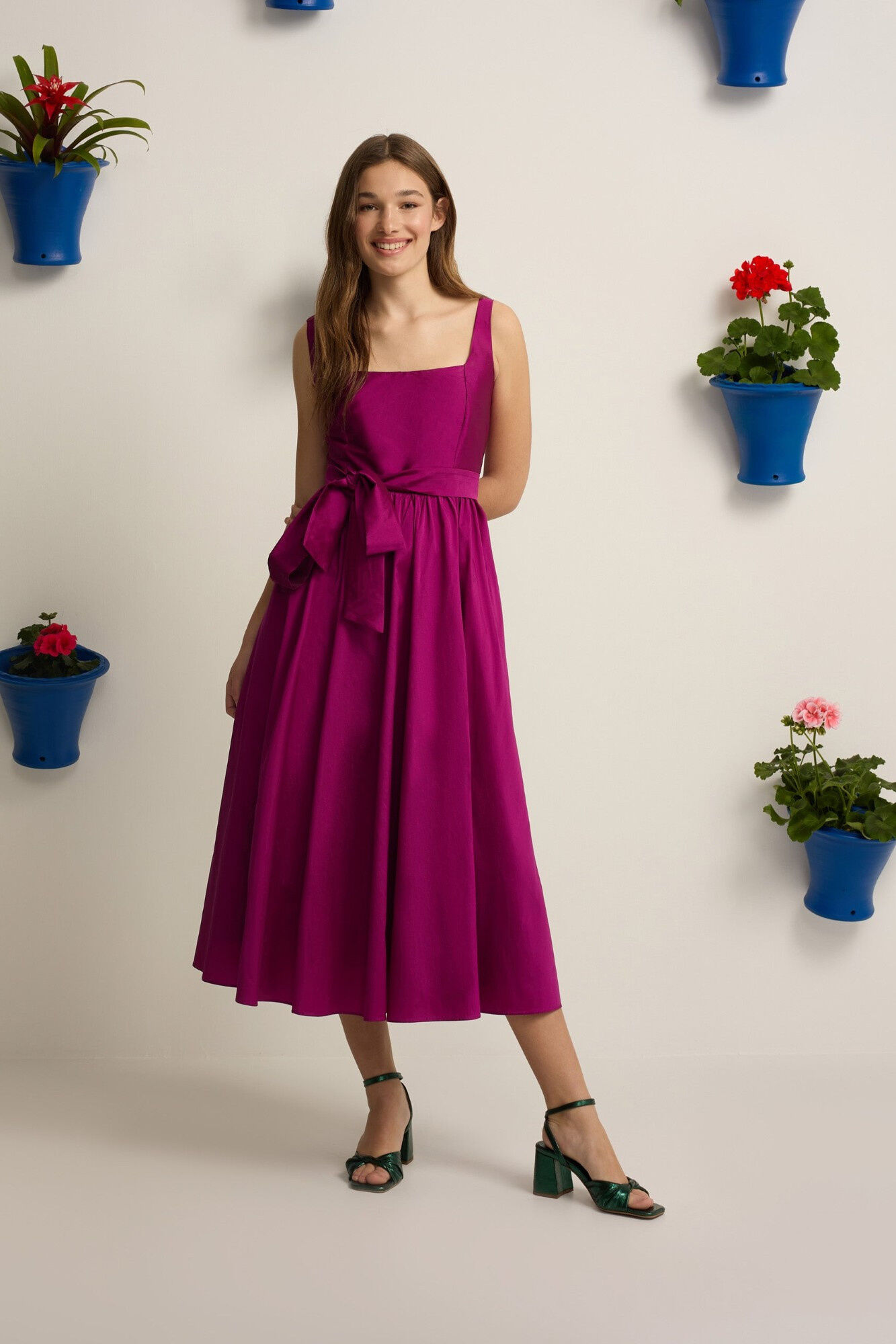 Silbon Vestido Event Collection em tafet&aacute;