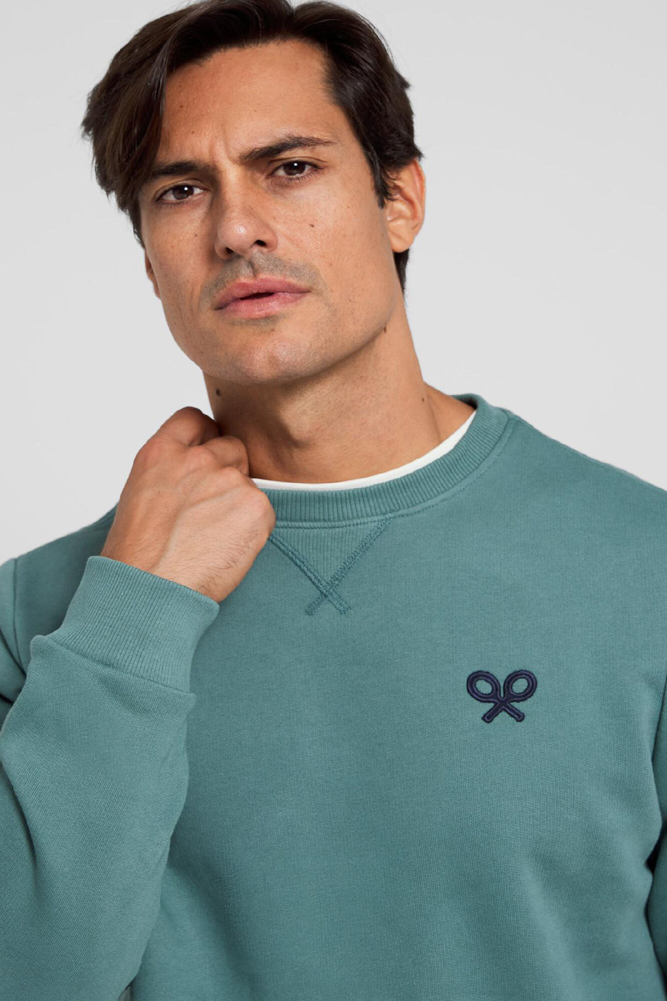 Silbon Sudadera raqueta lisa verde azul Verde