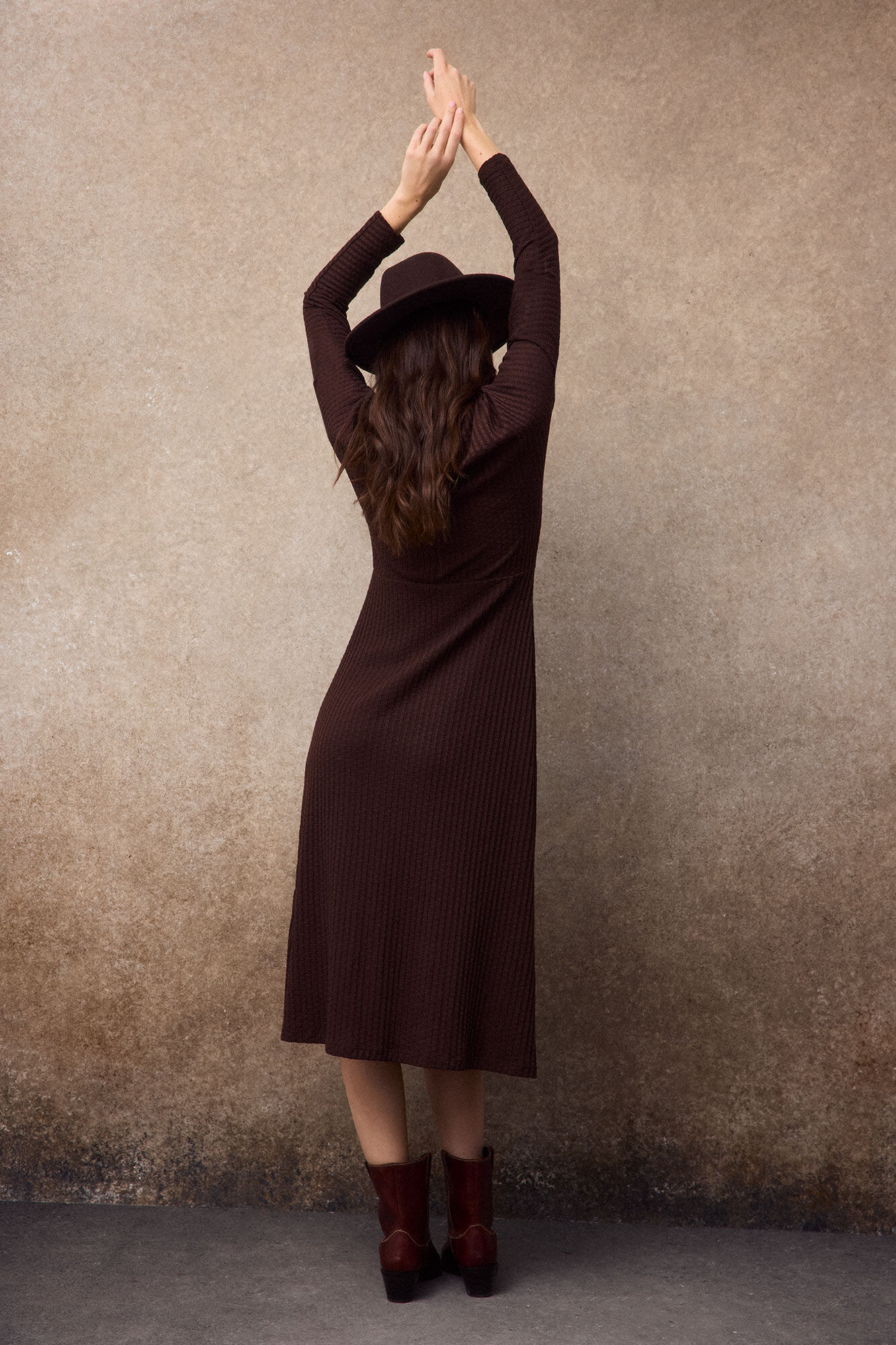 Slowlove Vestido estructura manga murci&eacute;lago