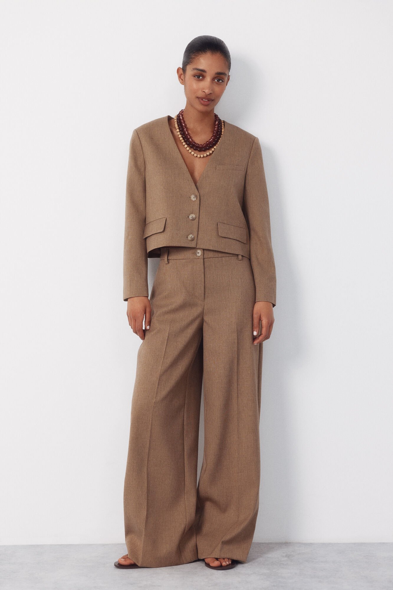 Cortefiel Short jacket Beige