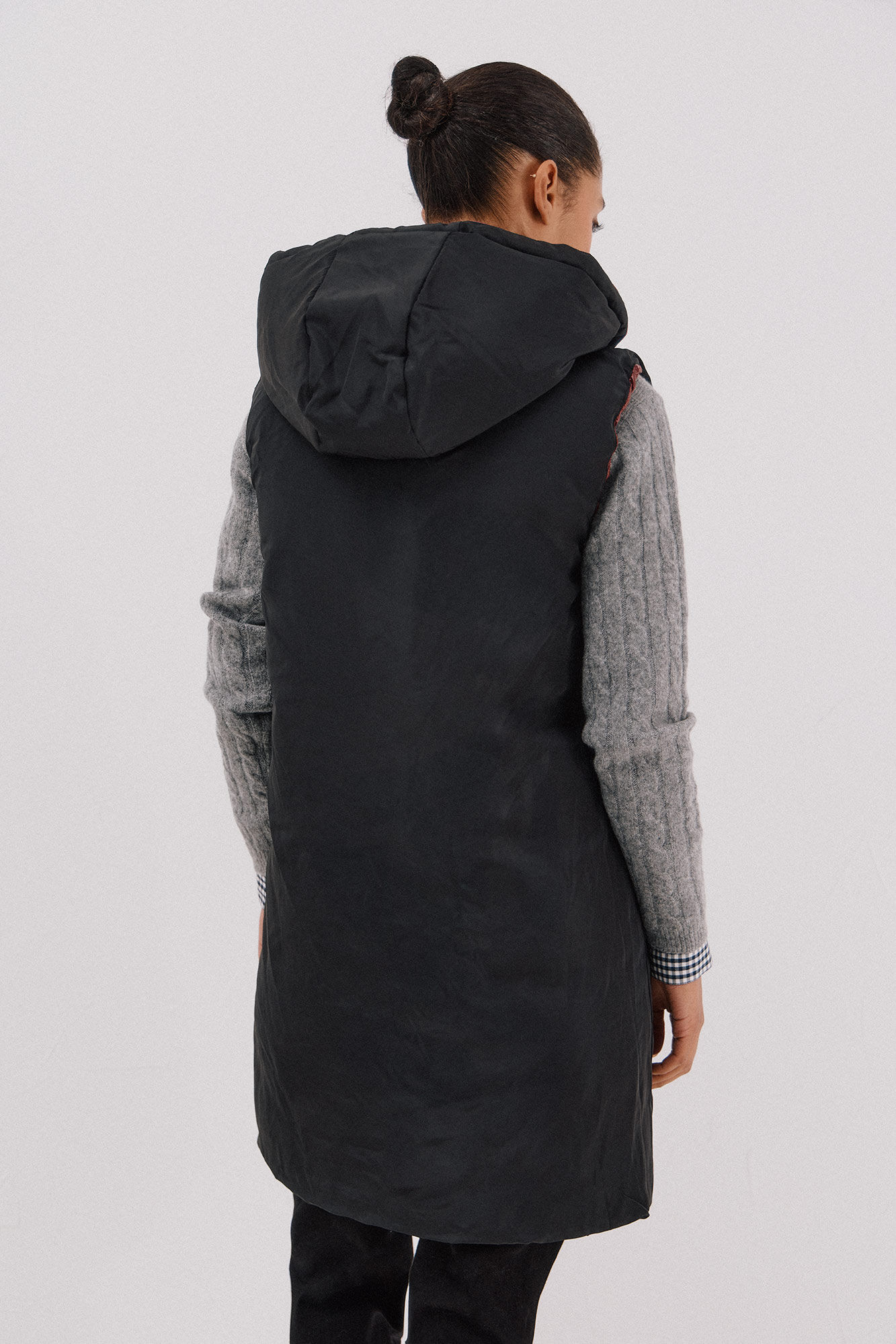 Cortefiel Long reversible gilet Maroon