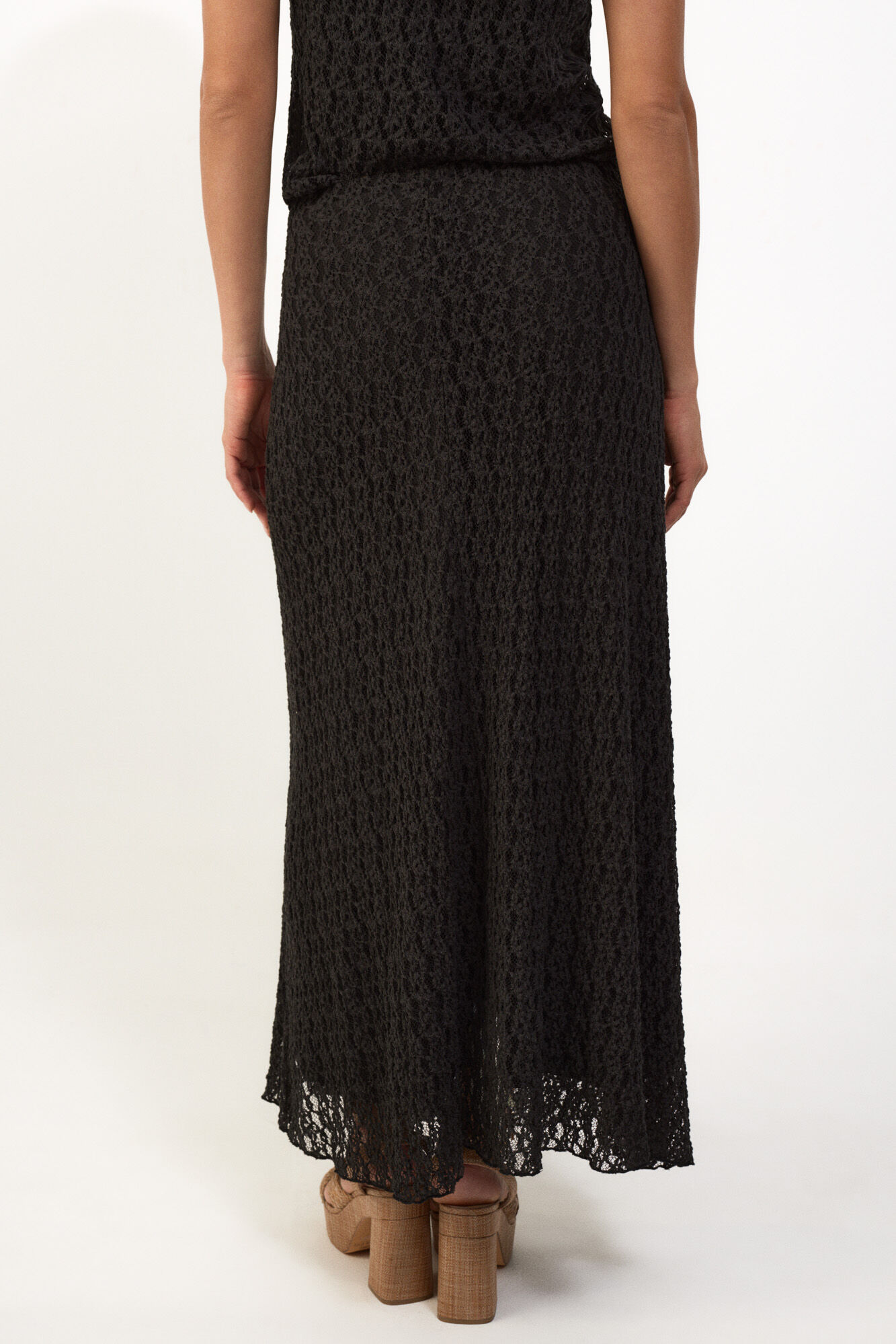 Slowlove Falda de encaje Cinzento