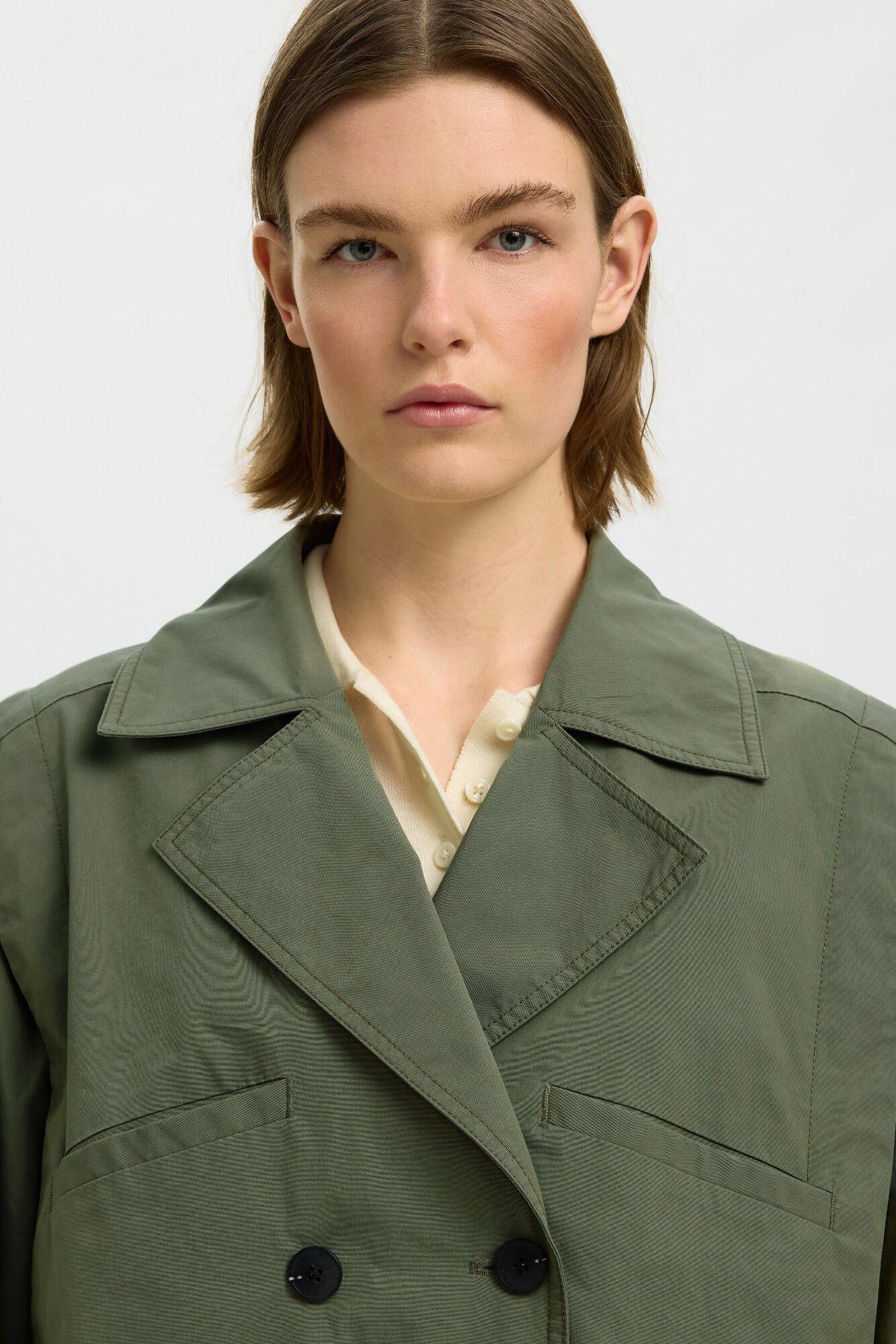 Selected Cazadora bomber cruzada