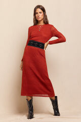 Slowlove Rustic structured dress Orange