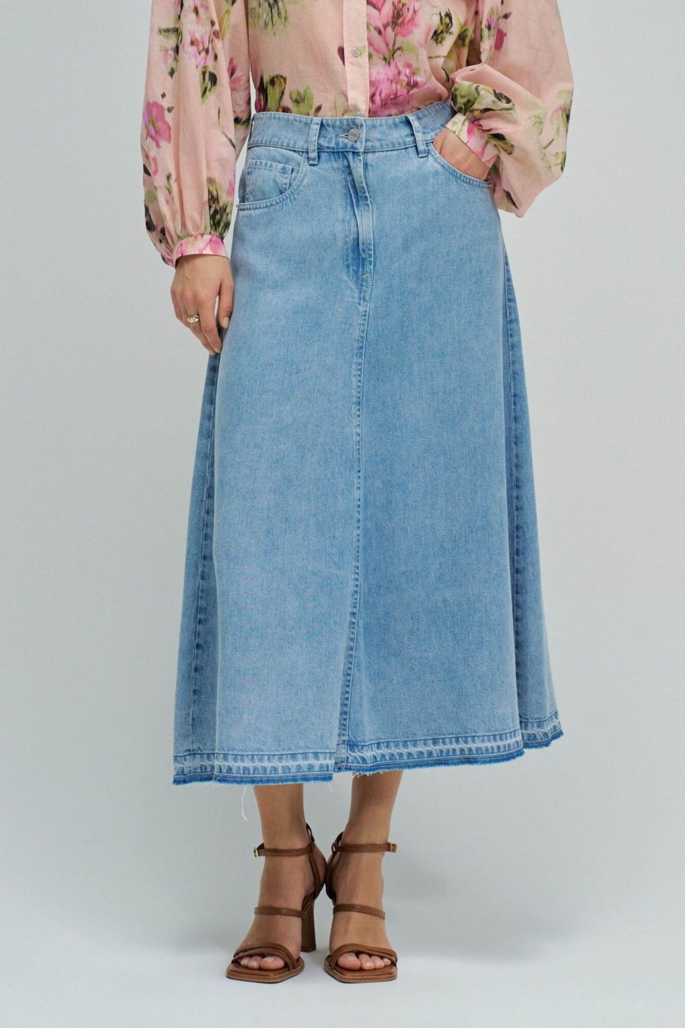 Salsa Jeans Light denim skirt Blue