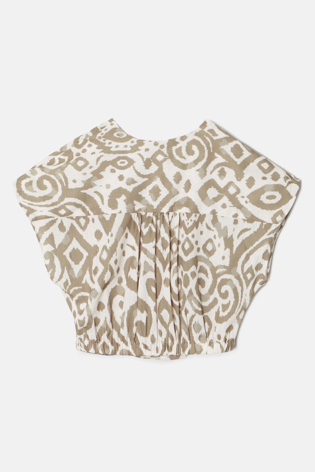 Silbon Crop top com estampado &eacute;tnico Impress&atilde;o