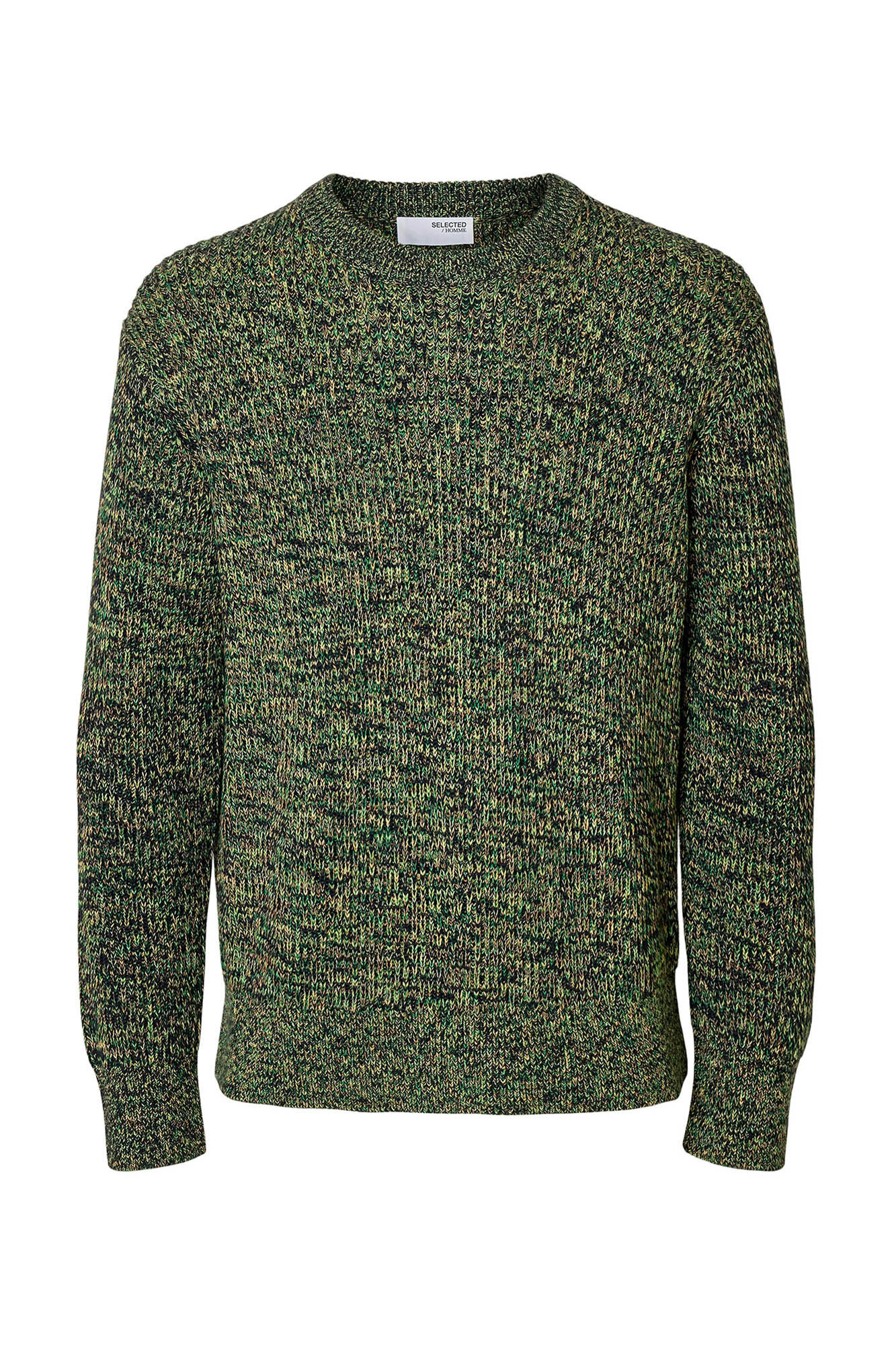 Selected Camisola de gola caixa 100% algod&atilde;o org&acirc;nico Verde