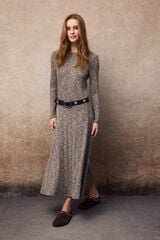 Slowlove Vestido largo melange Beige
