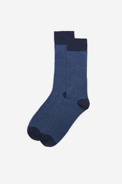 Cortefiel Herringbone socks with Coolmax Navy