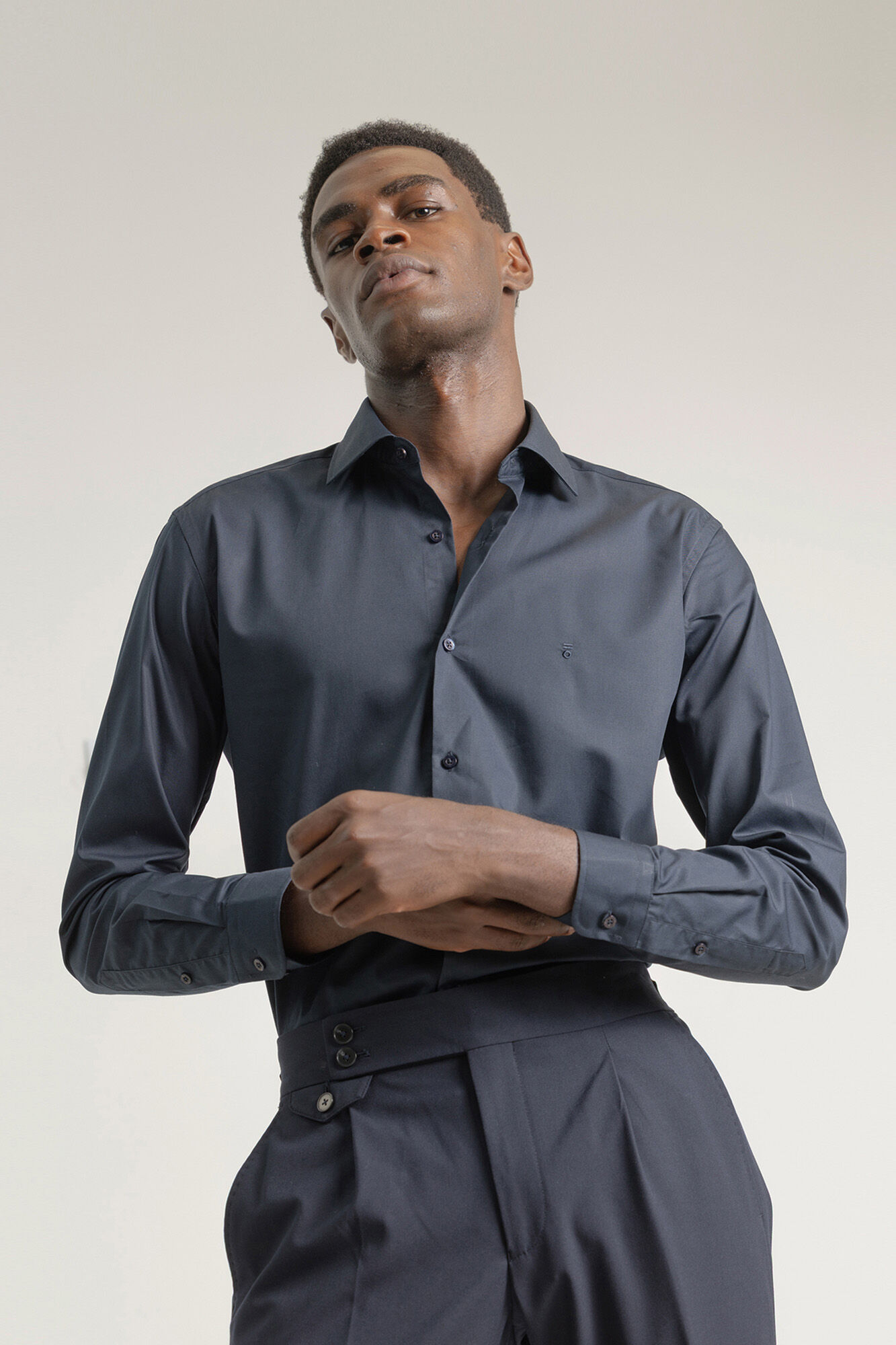 PuroEGO Camisa social de popeline de regular fit