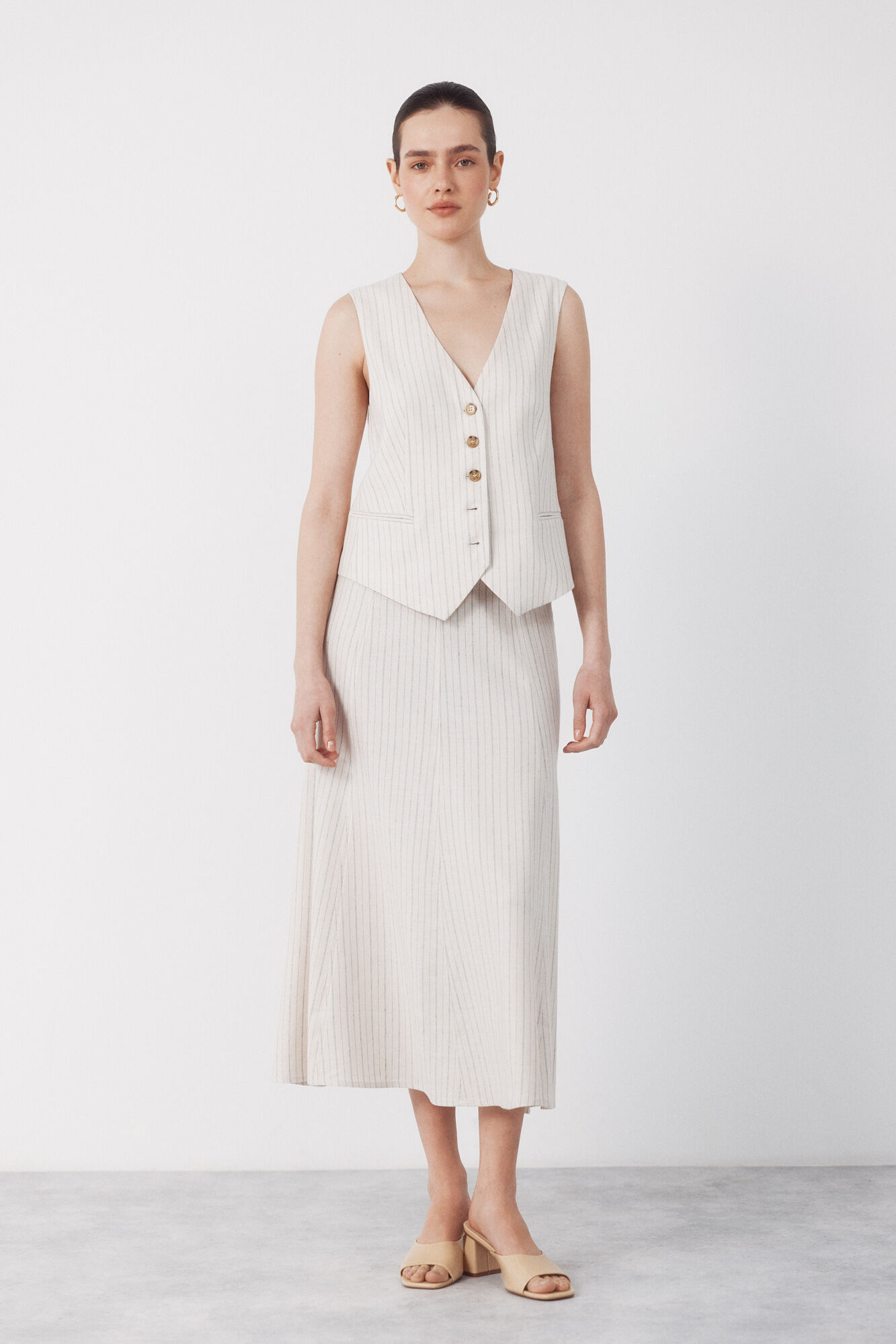 Cortefiel Falda vuelo con cintur&oacute;n