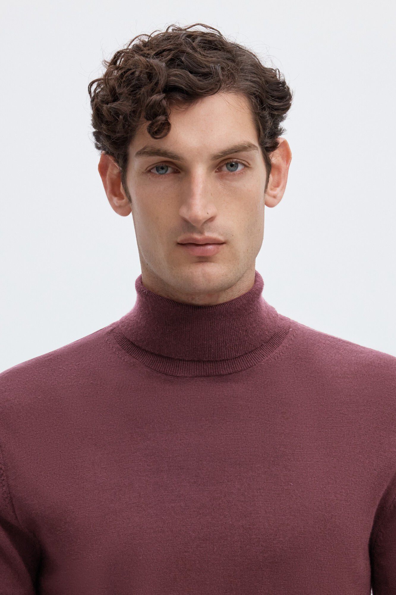Selected Camisola gola alta 100% l&atilde; merino Vermelho