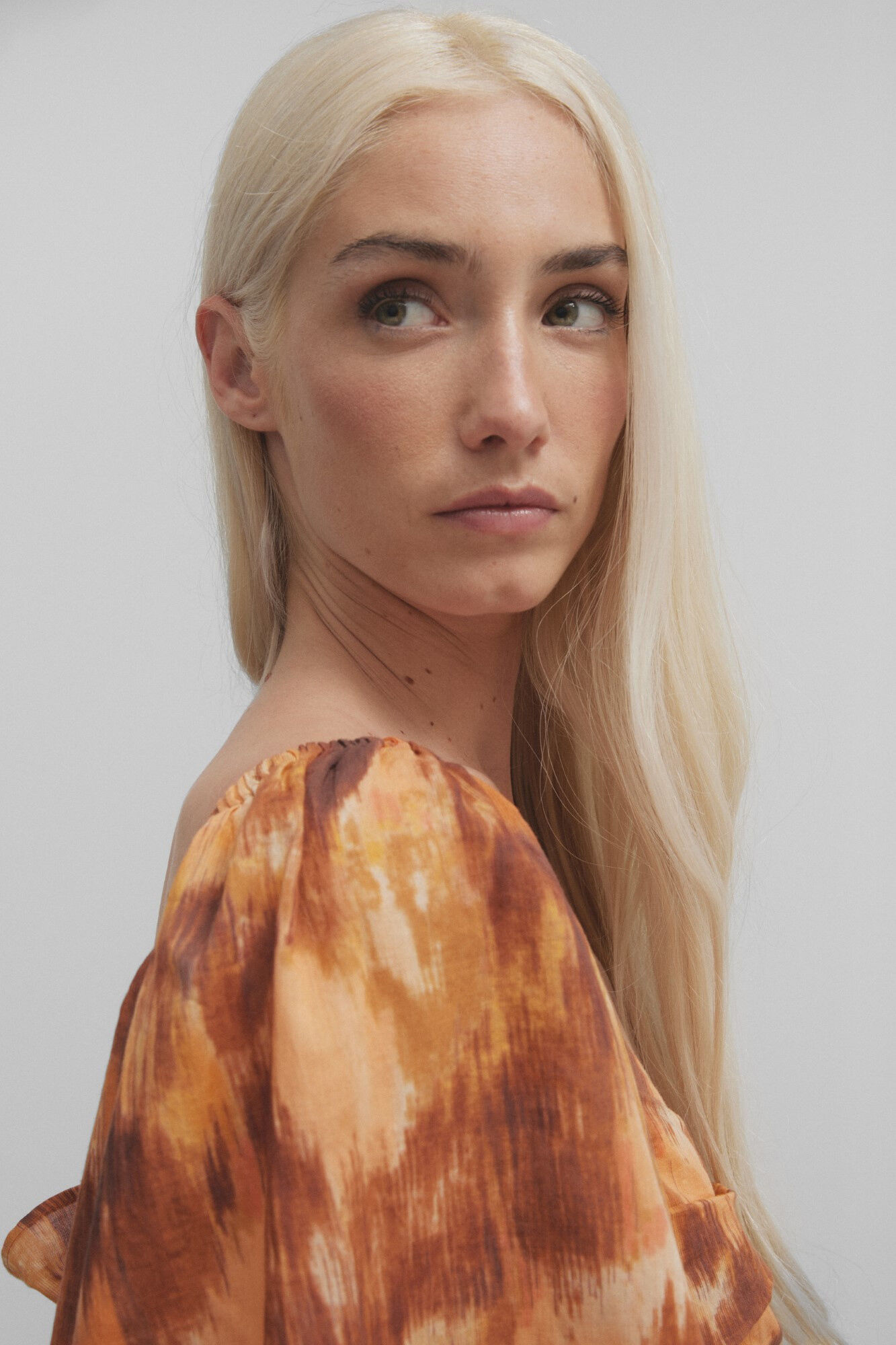 Silbon Vestido midi estampado  Castanho