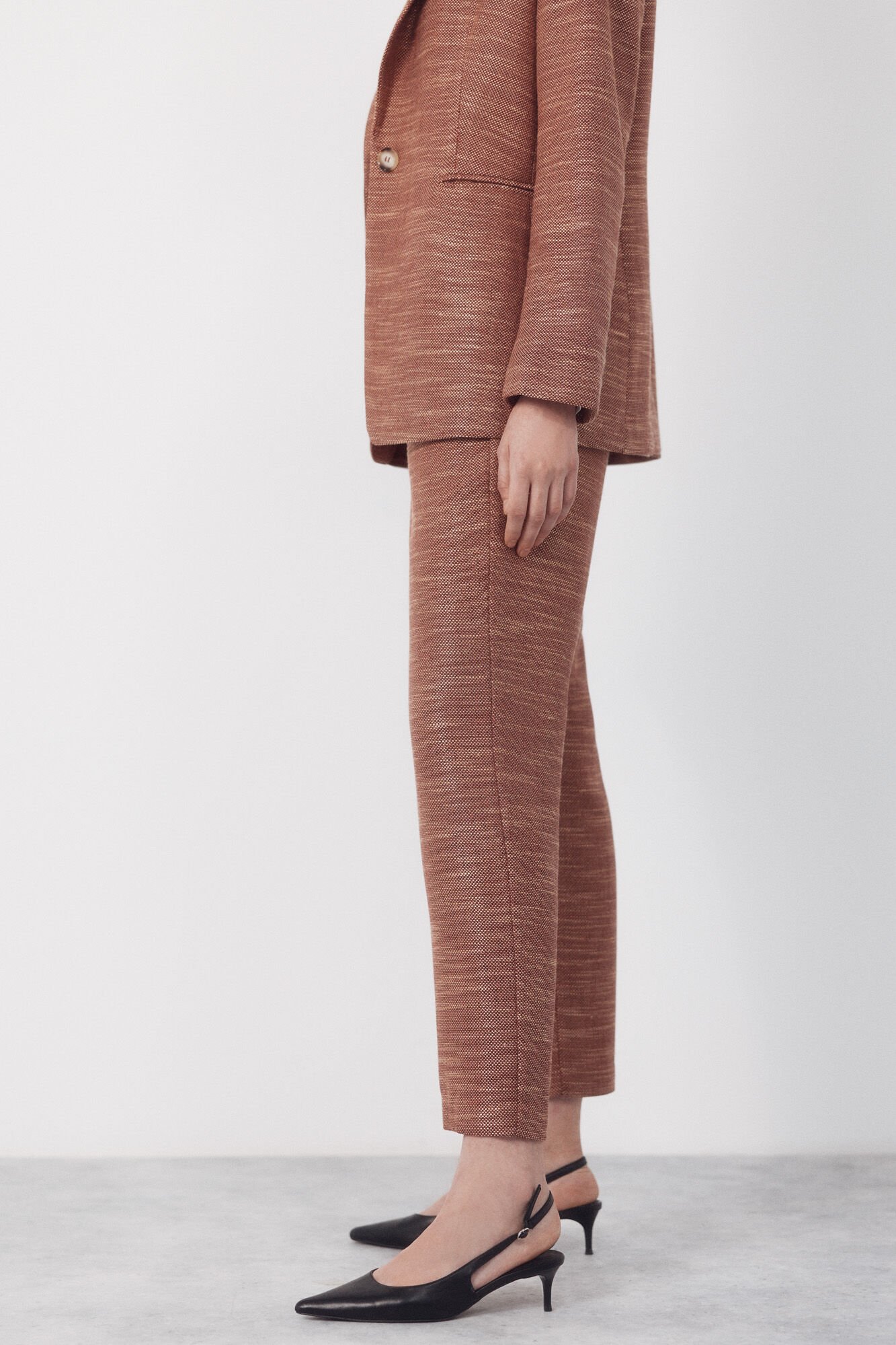 Cortefiel Slim fit trousers Orange