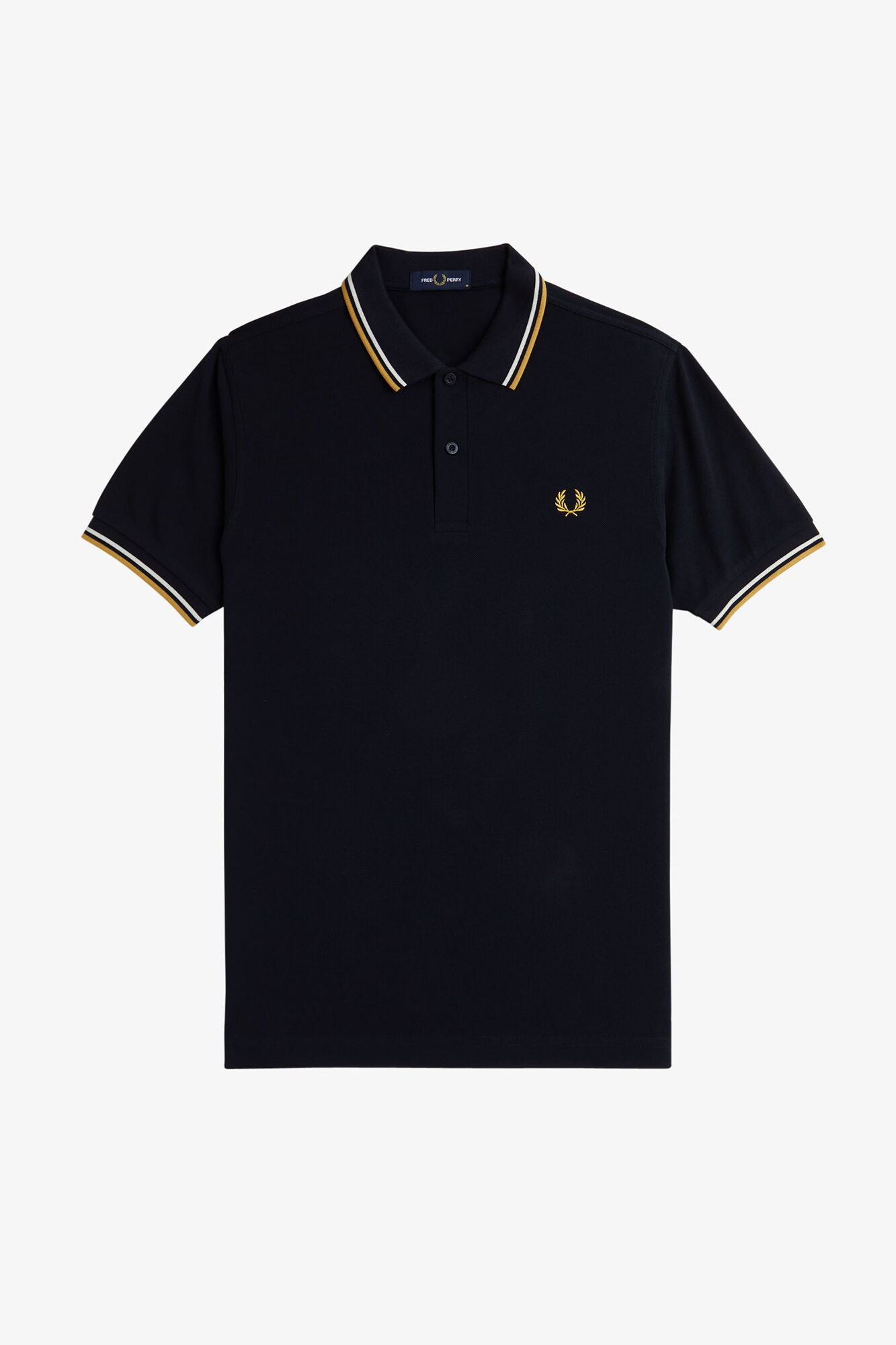 Fred Perry Polo com acabamento em duas listras Preto