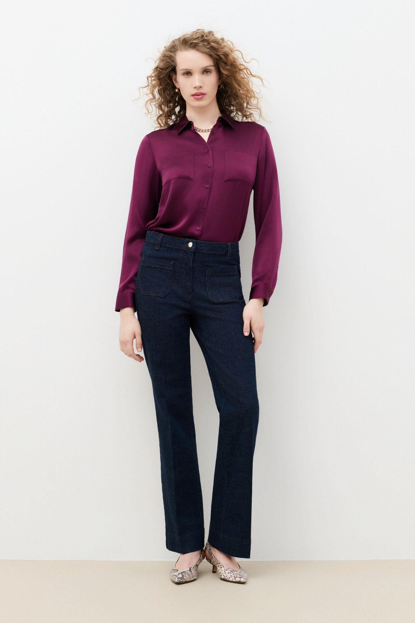 Caroll Pantal&oacute;n vaquero flare