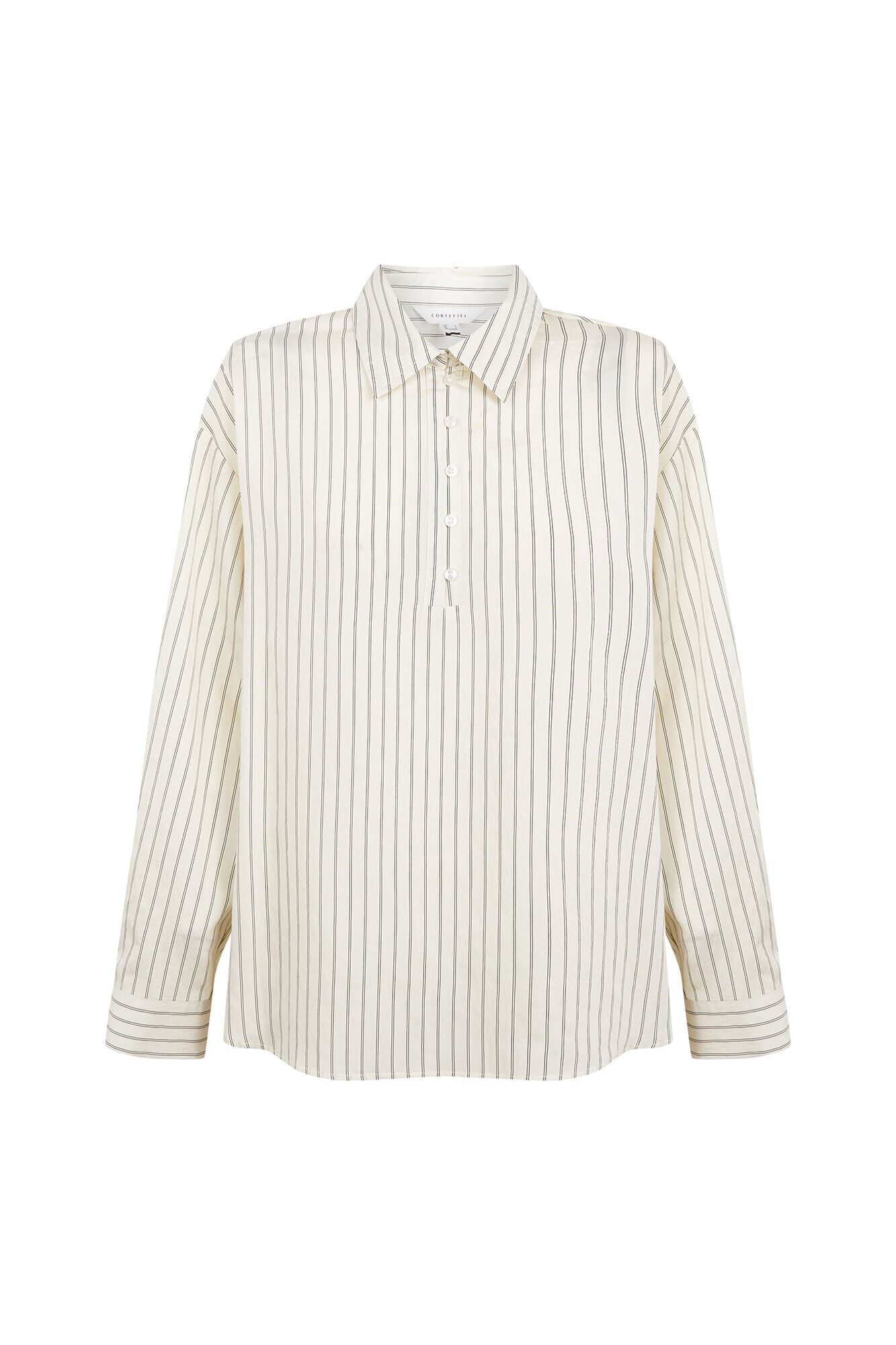Cortefiel Camisa rayas fluida Estampado blanco