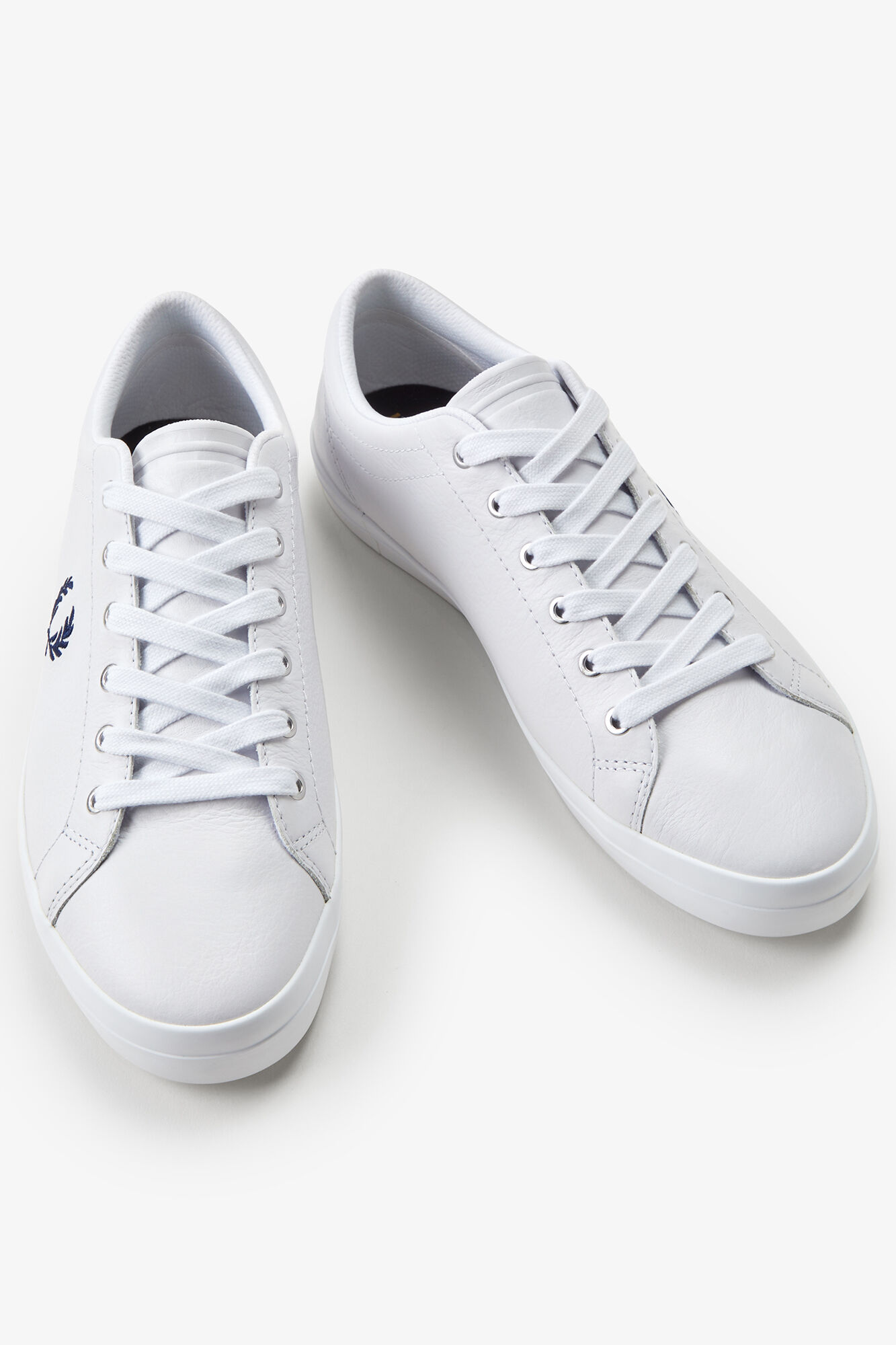 Fred Perry Baseline leather trainer White
