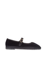 Cortefiel Velvet Mary Janes Black