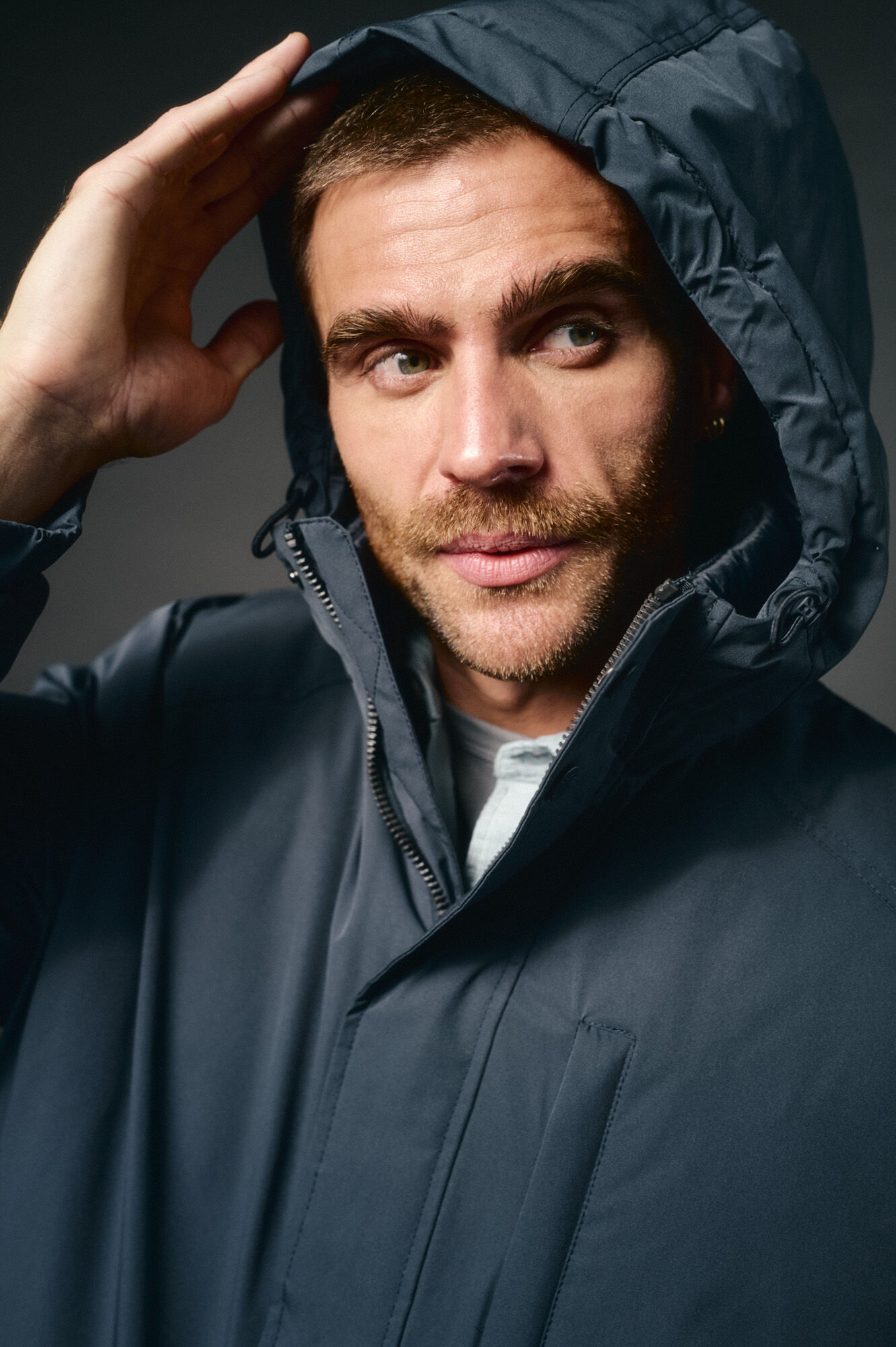 OOTO Hooded puffer parka Navy