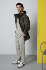 Cortefiel Short hooded parka Kaki