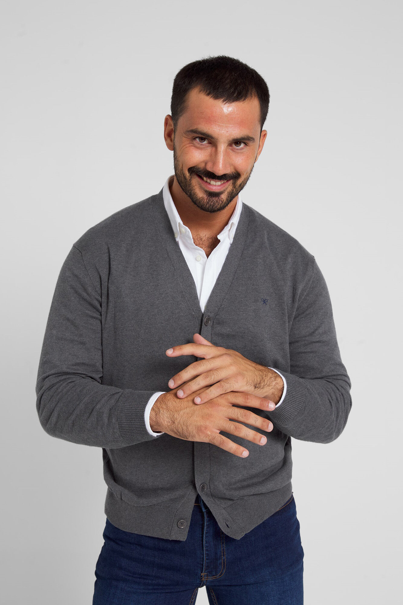 Silbon Cardigan classic gris Gris