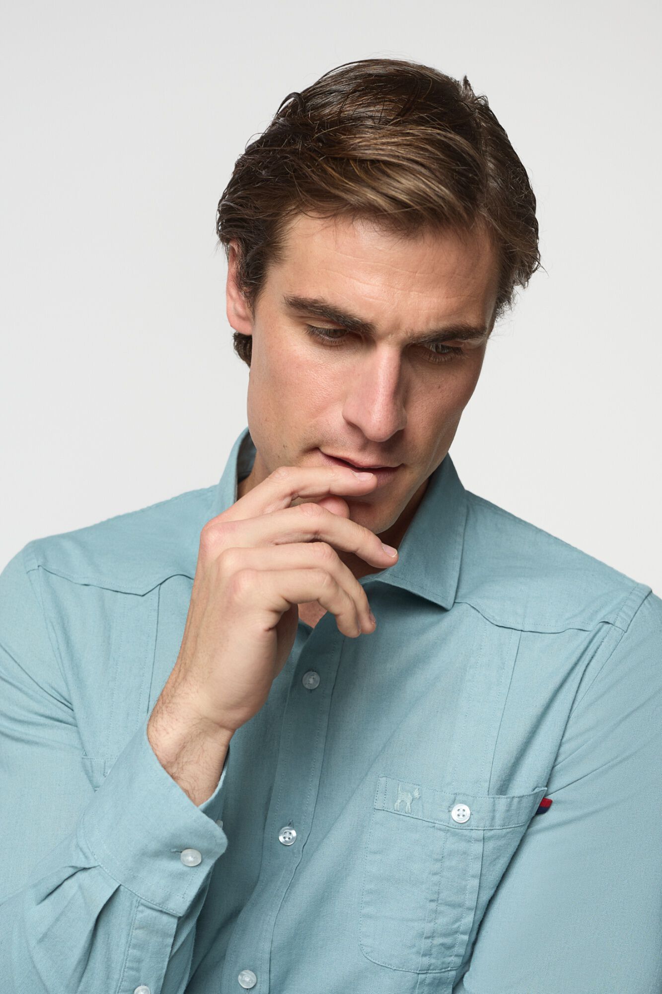 Williot Camisa Guayabera Azul