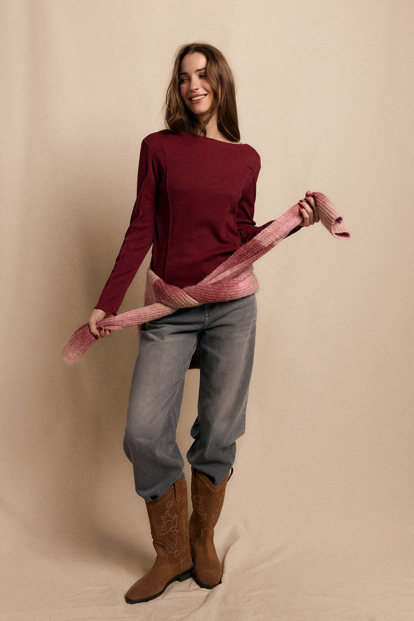 Slowlove Top b&aacute;sico mesclado