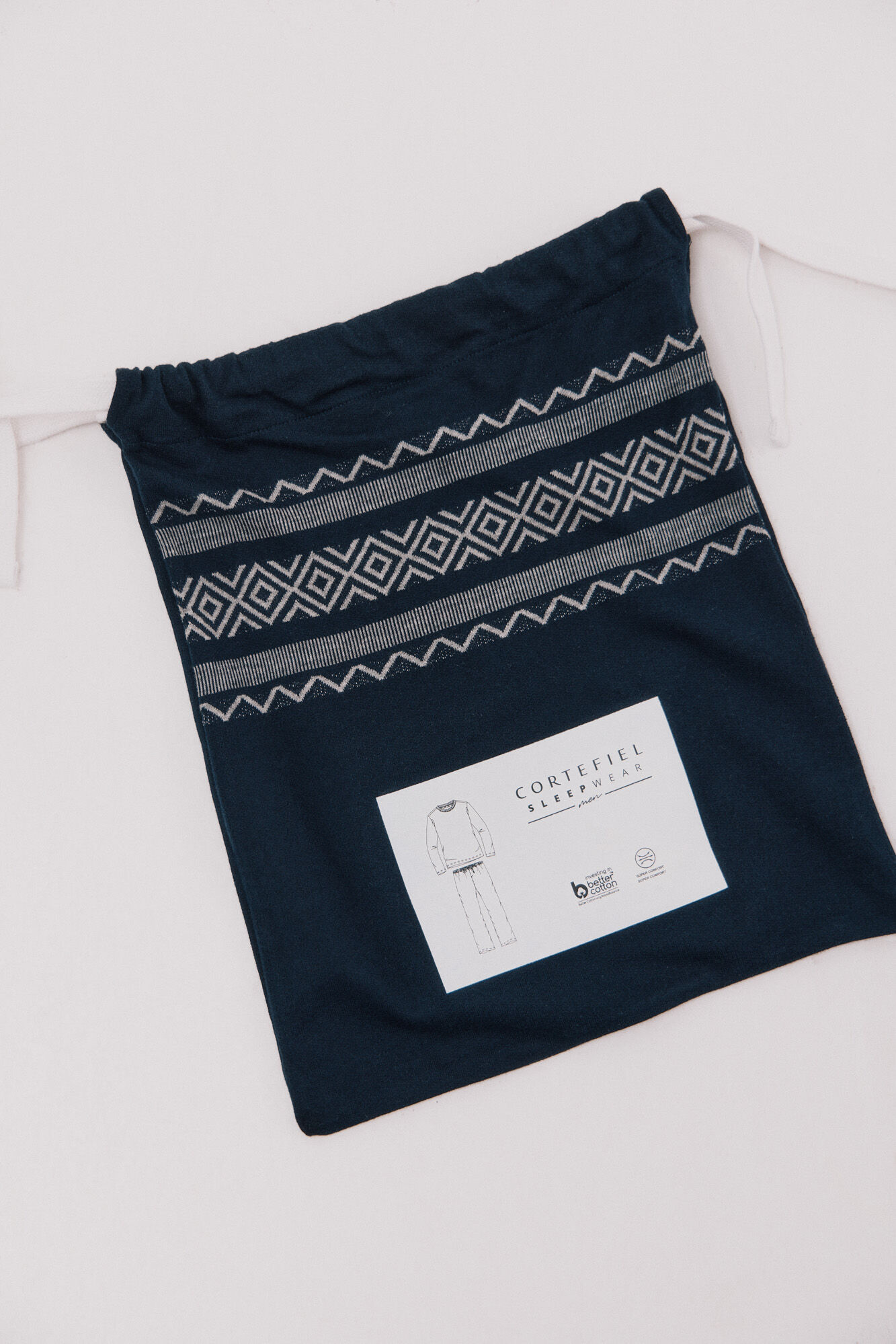 Cortefiel Set de pijama punto polar Azul marino