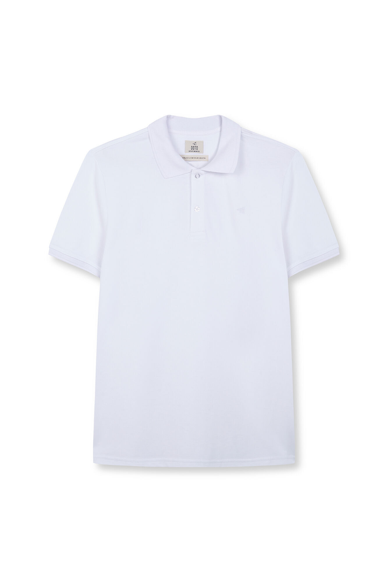 OOTO Polo b&aacute;sico em piqu&eacute; Branco
