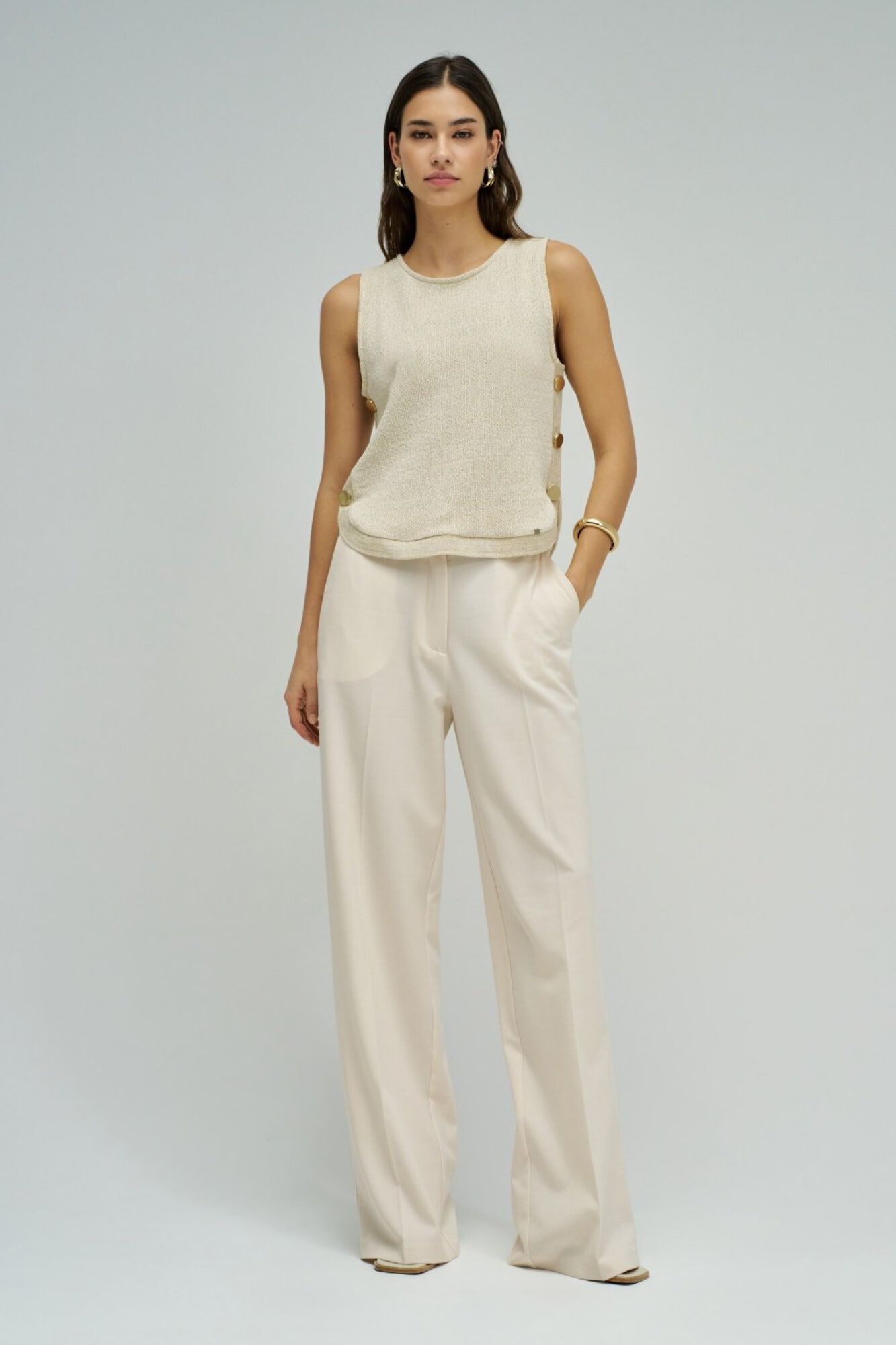 Salsa Jeans Top de punto con l&uacute;rex