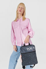 Tous Mochila plana negra Kaos Mini Evolution Nylon Negro