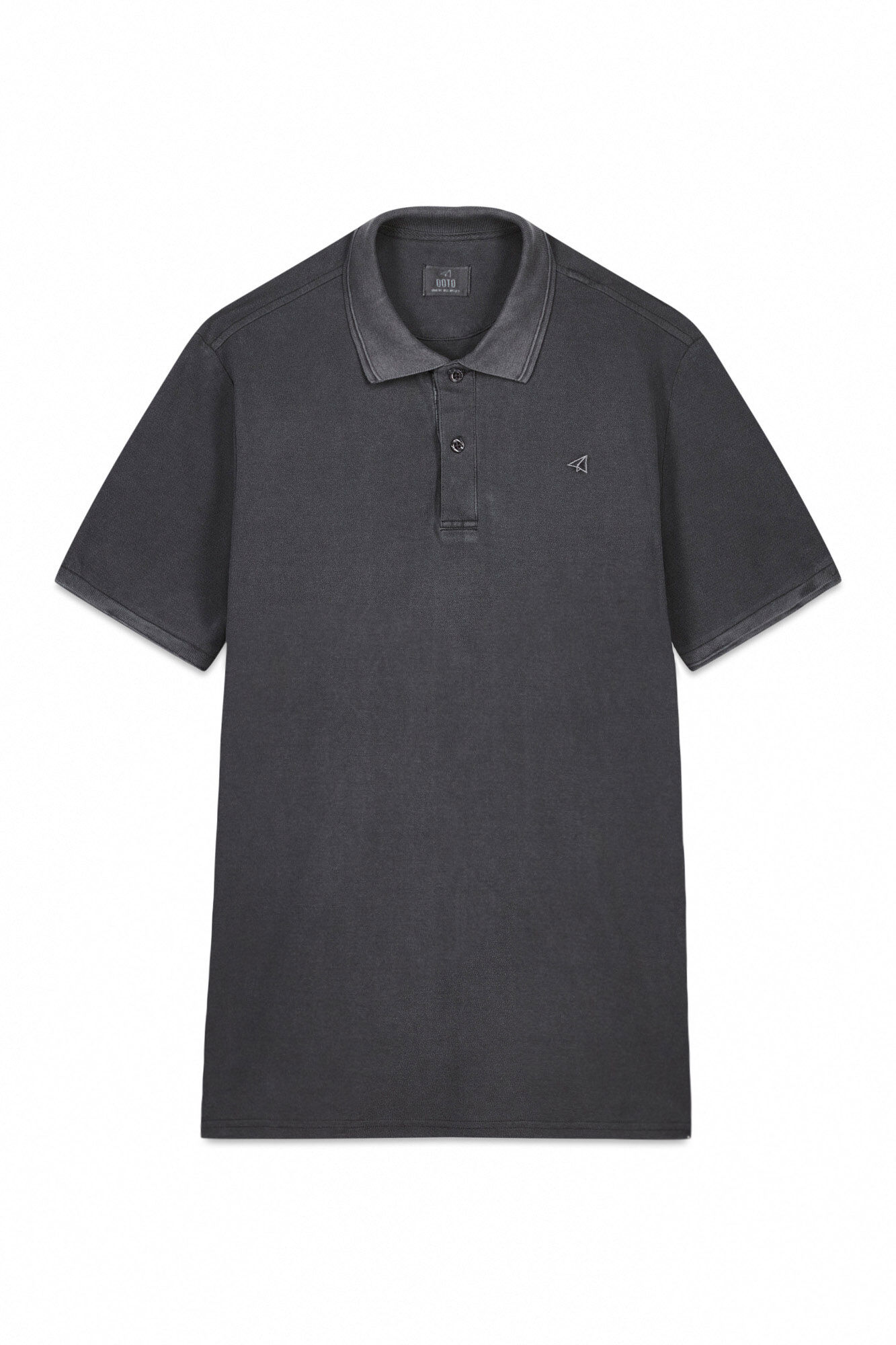 OOTO Polo piqu&eacute; lavado bordado avi&oacute;n Gris