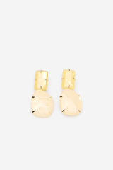 Cortefiel Pendientes piedra resina Amarillo