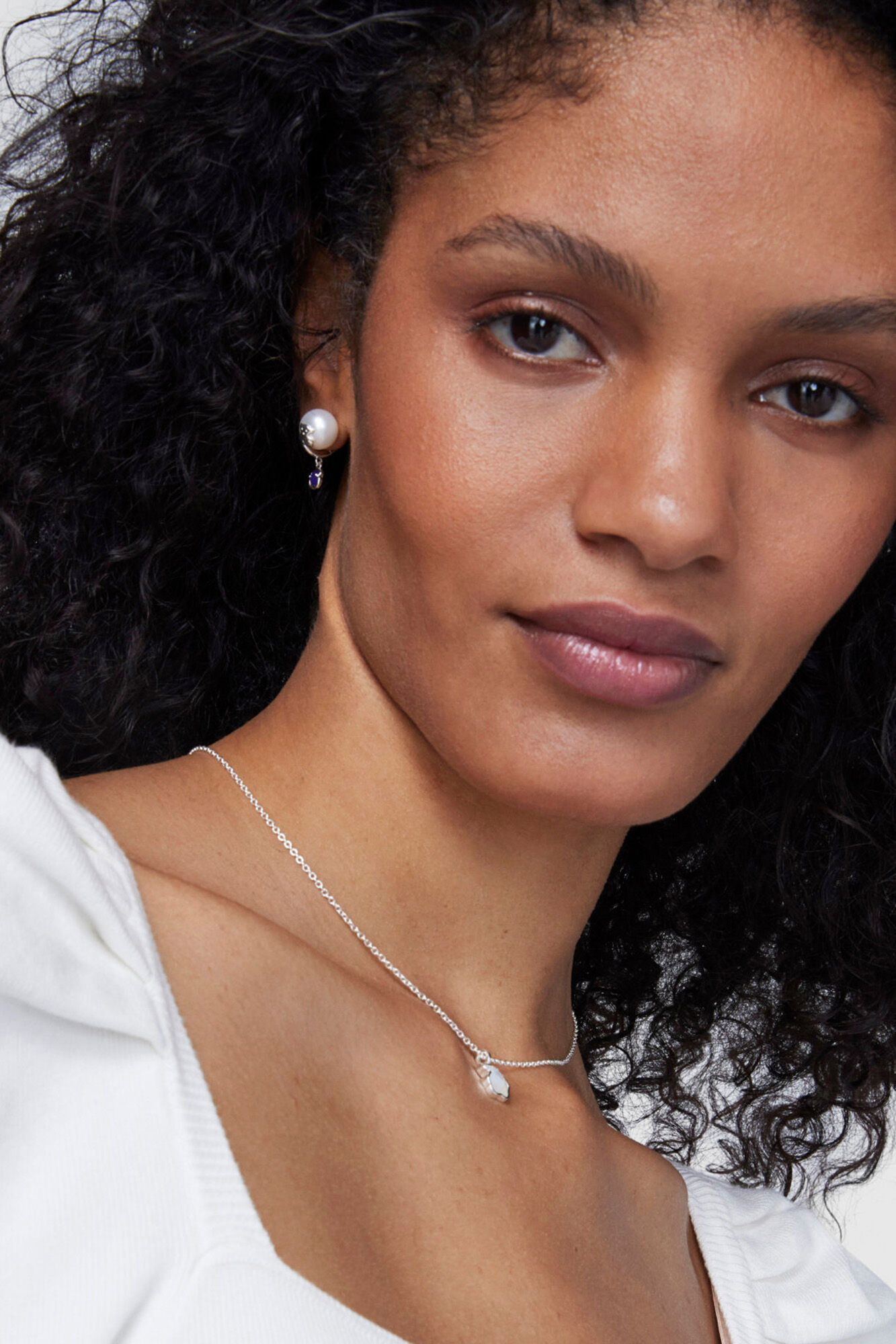 Tous Silver and mother-of-pearl necklace with bear Grey